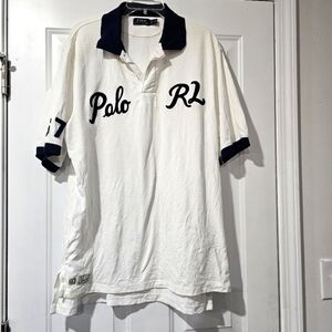 Polo Ralph Lauren Rugby Y2k rare Vintage shirt size LT/GL Prepie New Money